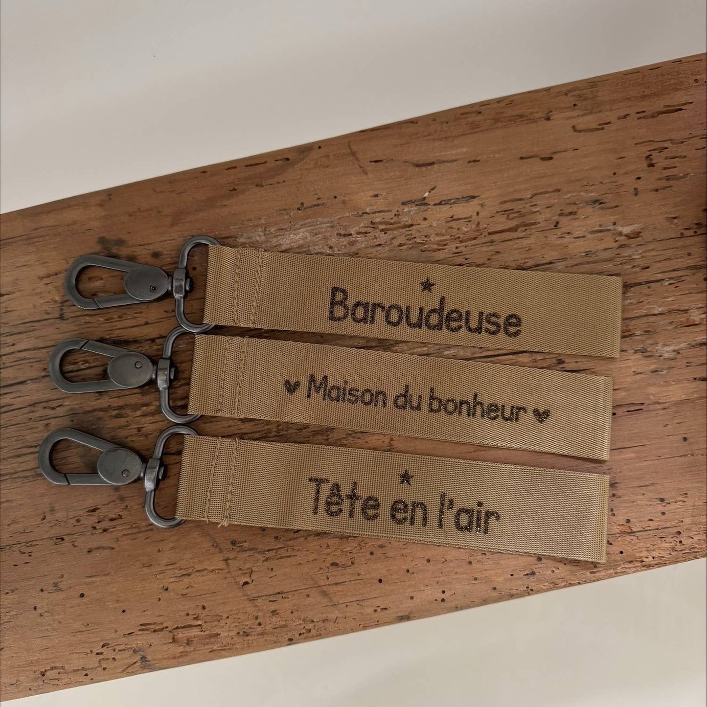 Porte clefs "Tête en l'Air" bronze