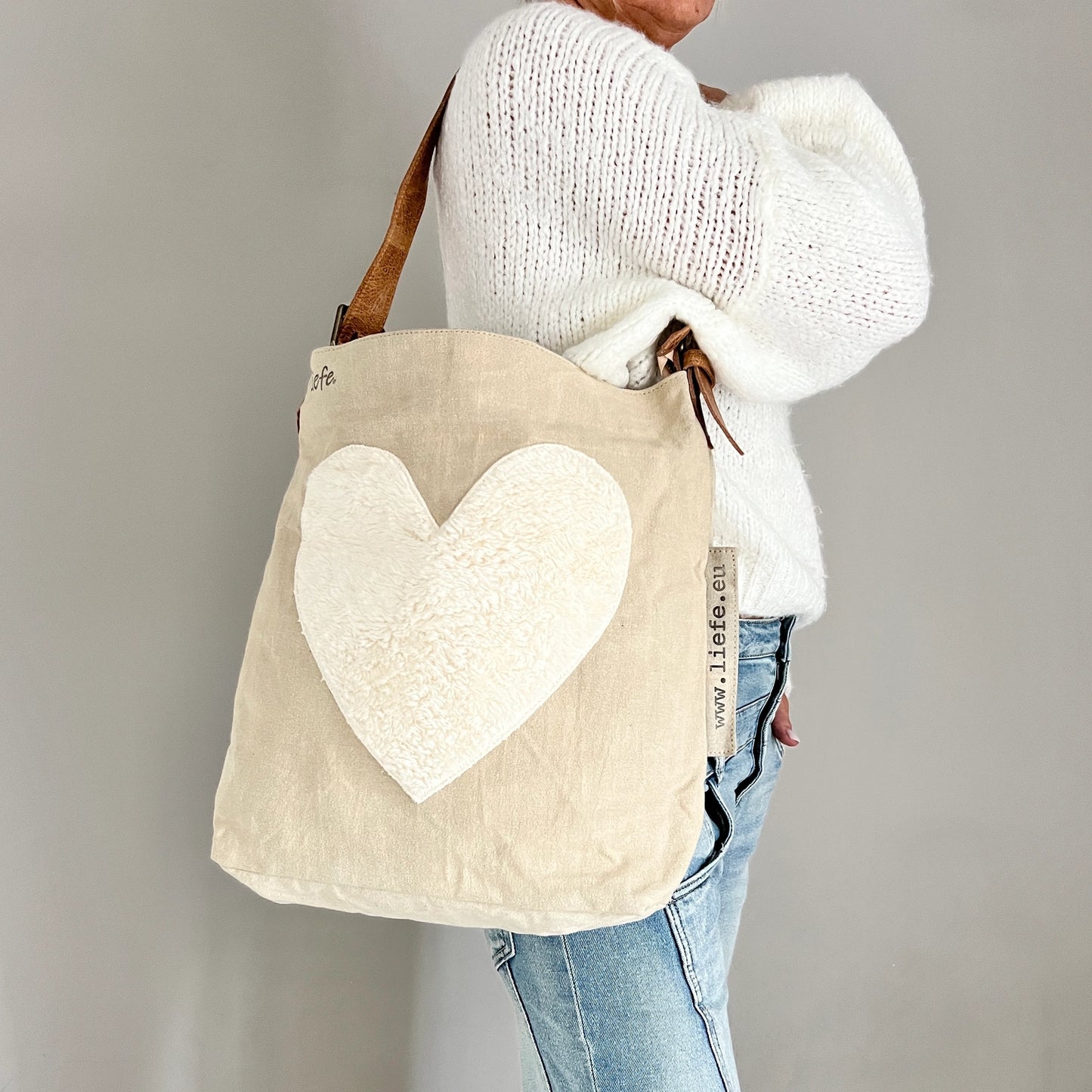 BuckleBag Teddy cœur (vintage clair)