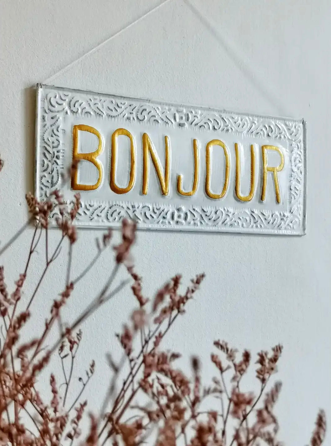 plaque bonjour