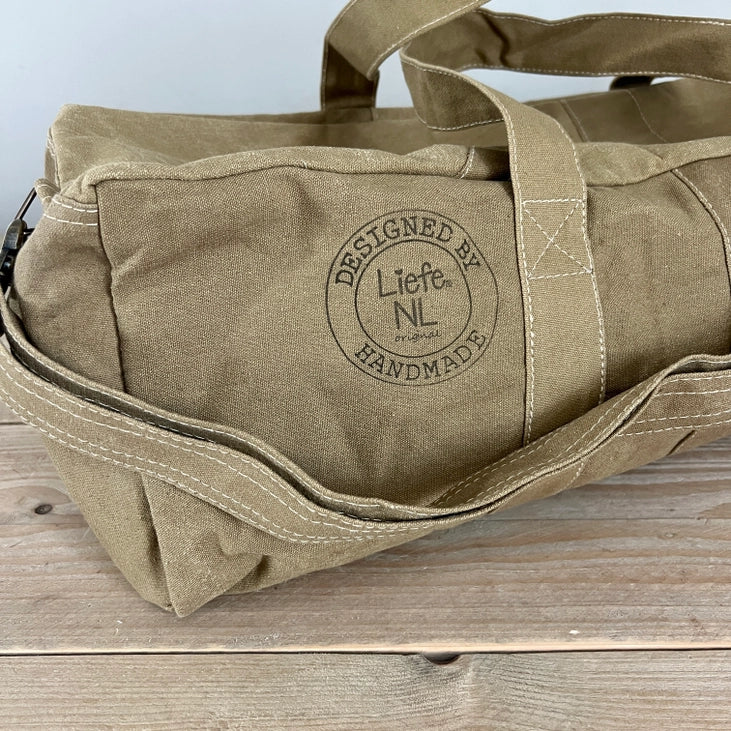 Sac de yoga et de sport vintage (toile foncée) - durable