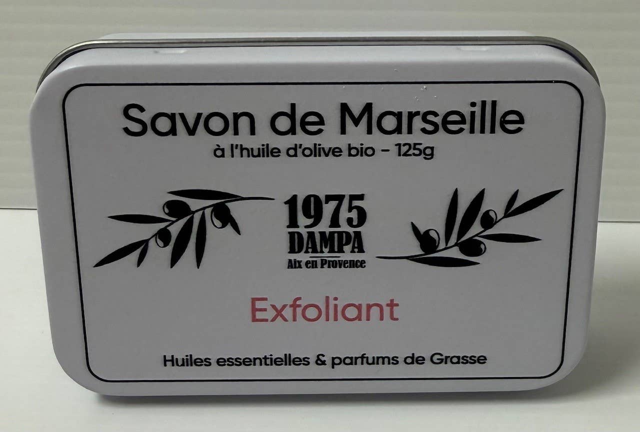Savon de Marseille - Exfoliant - 125g - Avec sa boîte métal
