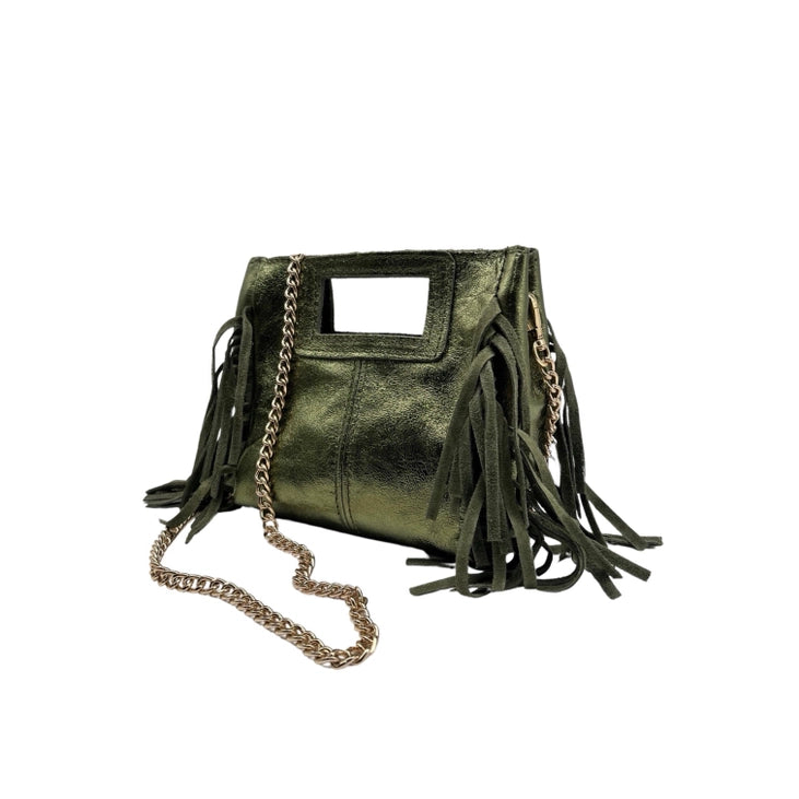 Sac à main cuir Marion small irisé vert