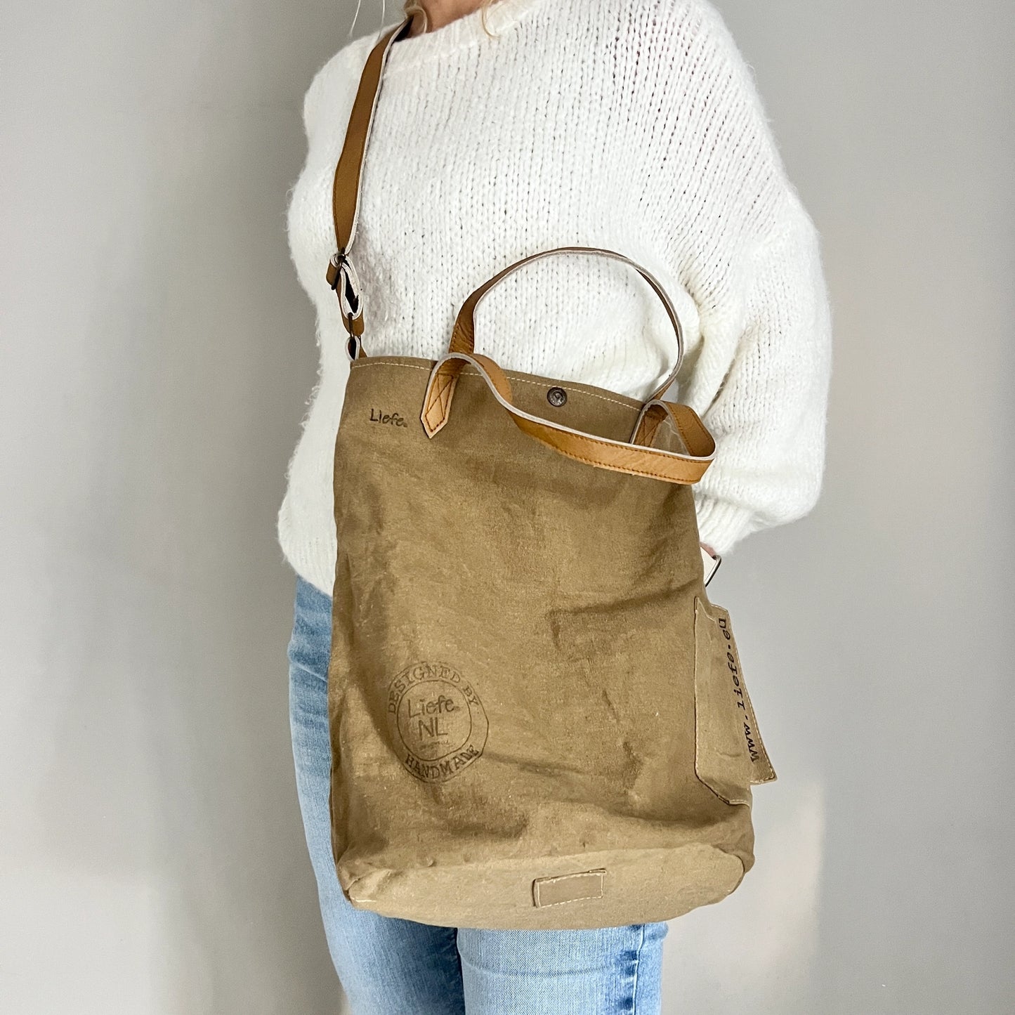 Sac seau vintage (toile foncée)