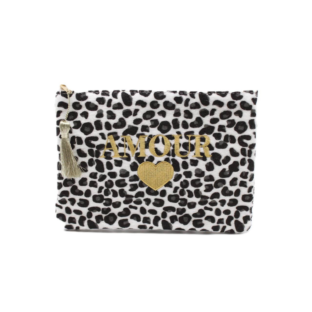 Pochette léopard message AMOUR