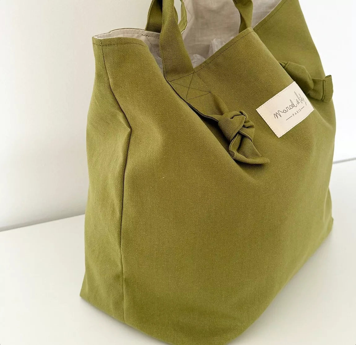 City Bag coton - vert avocat