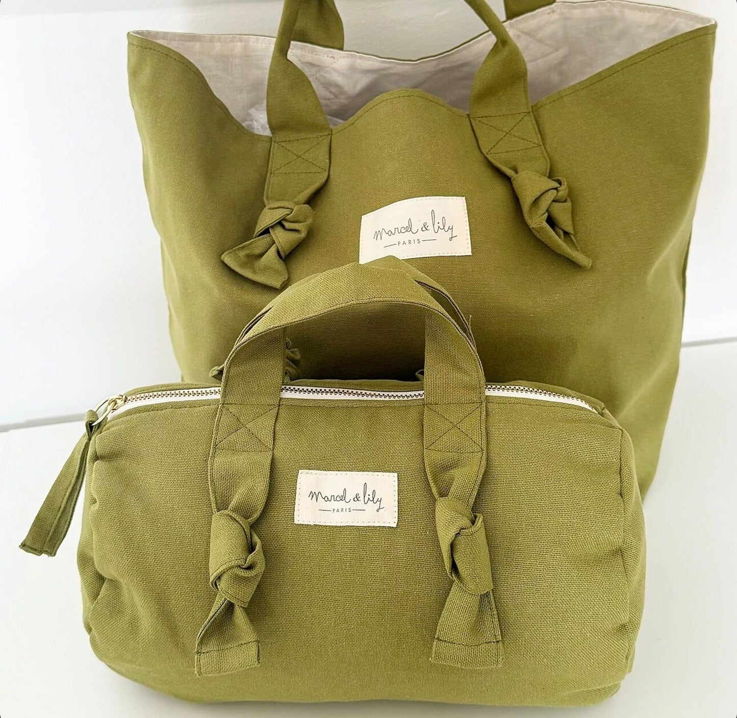 City Bag coton - vert avocat