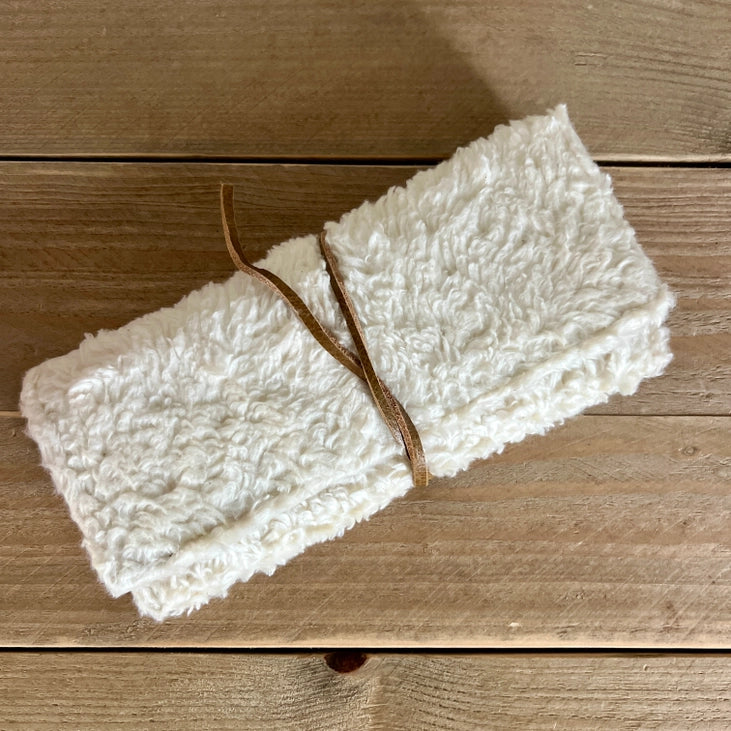 Pochette à lunettes de soleil peluche en coton pour l’hiver