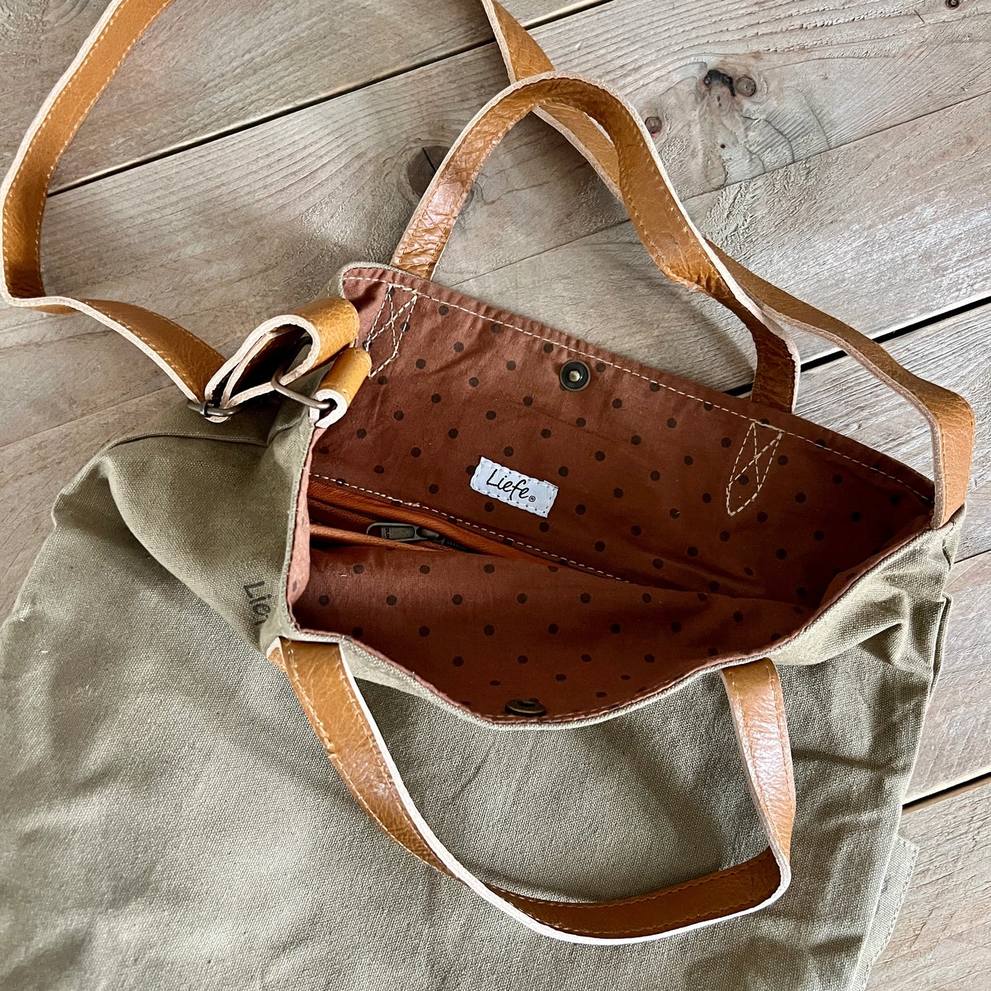 Sac seau vintage (toile foncée)