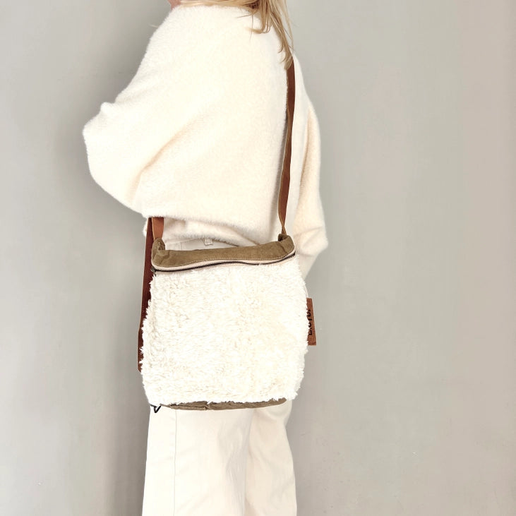 Sac peluche Midi - teddy en coton (toile foncée)