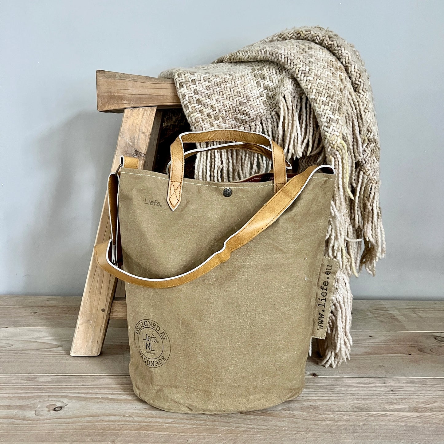 Sac seau vintage (toile foncée)