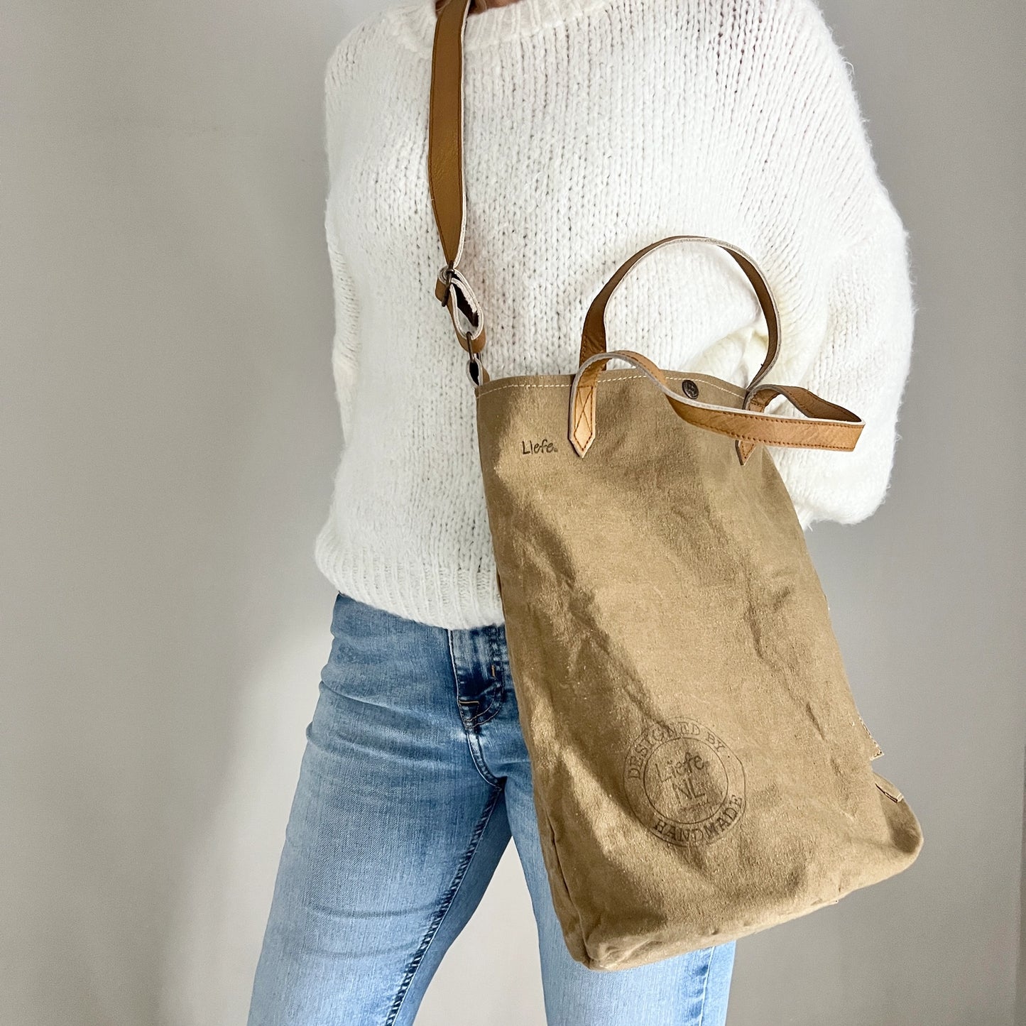Sac seau vintage (toile foncée)