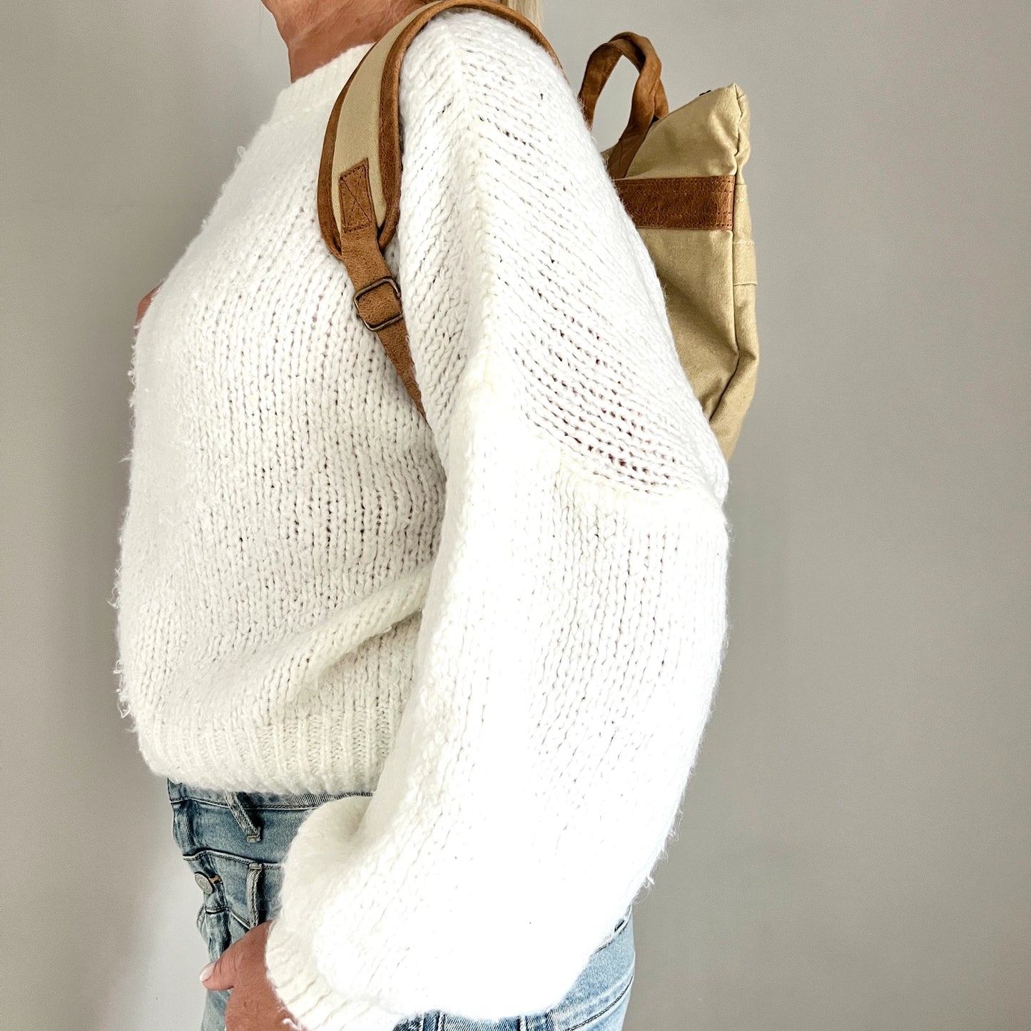 Sac à dos kaki (coton recyclé kaki)