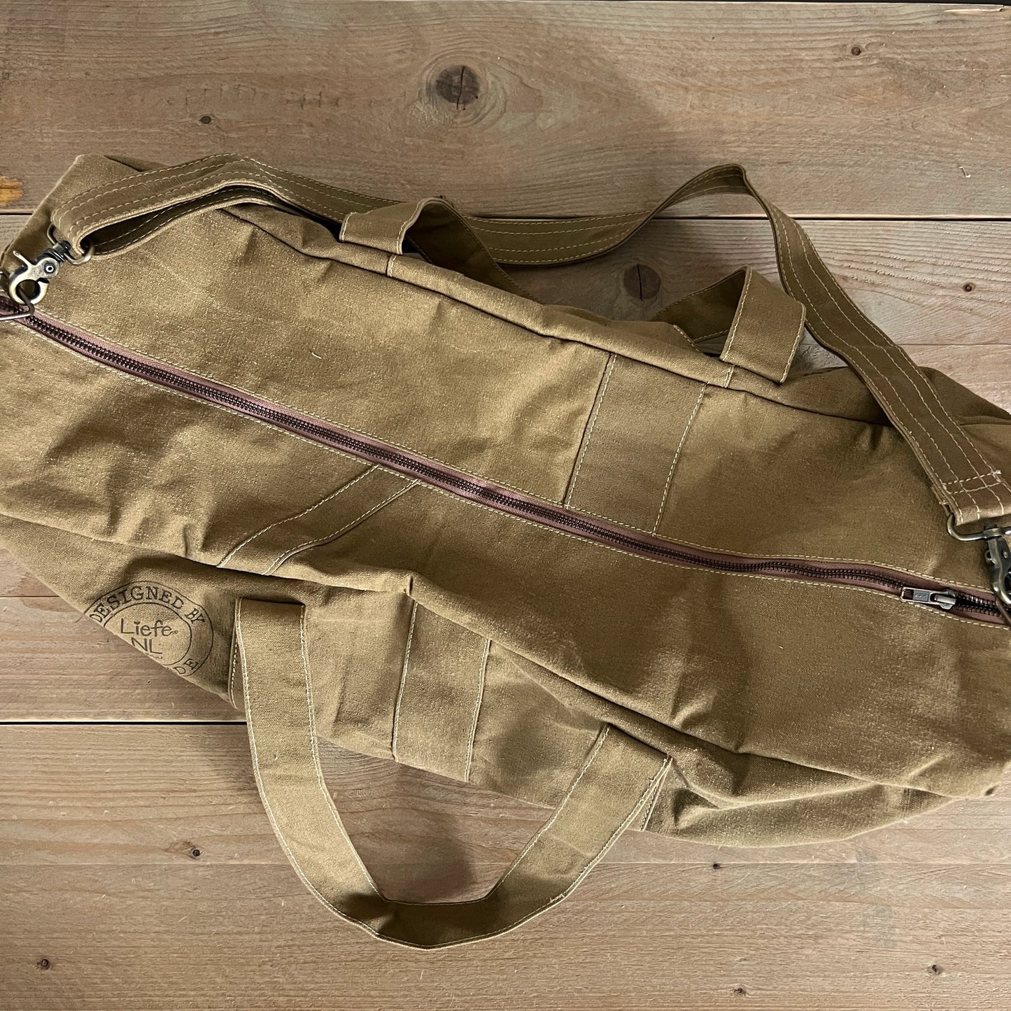 Sac de yoga/sport cœur noir (toile foncée)