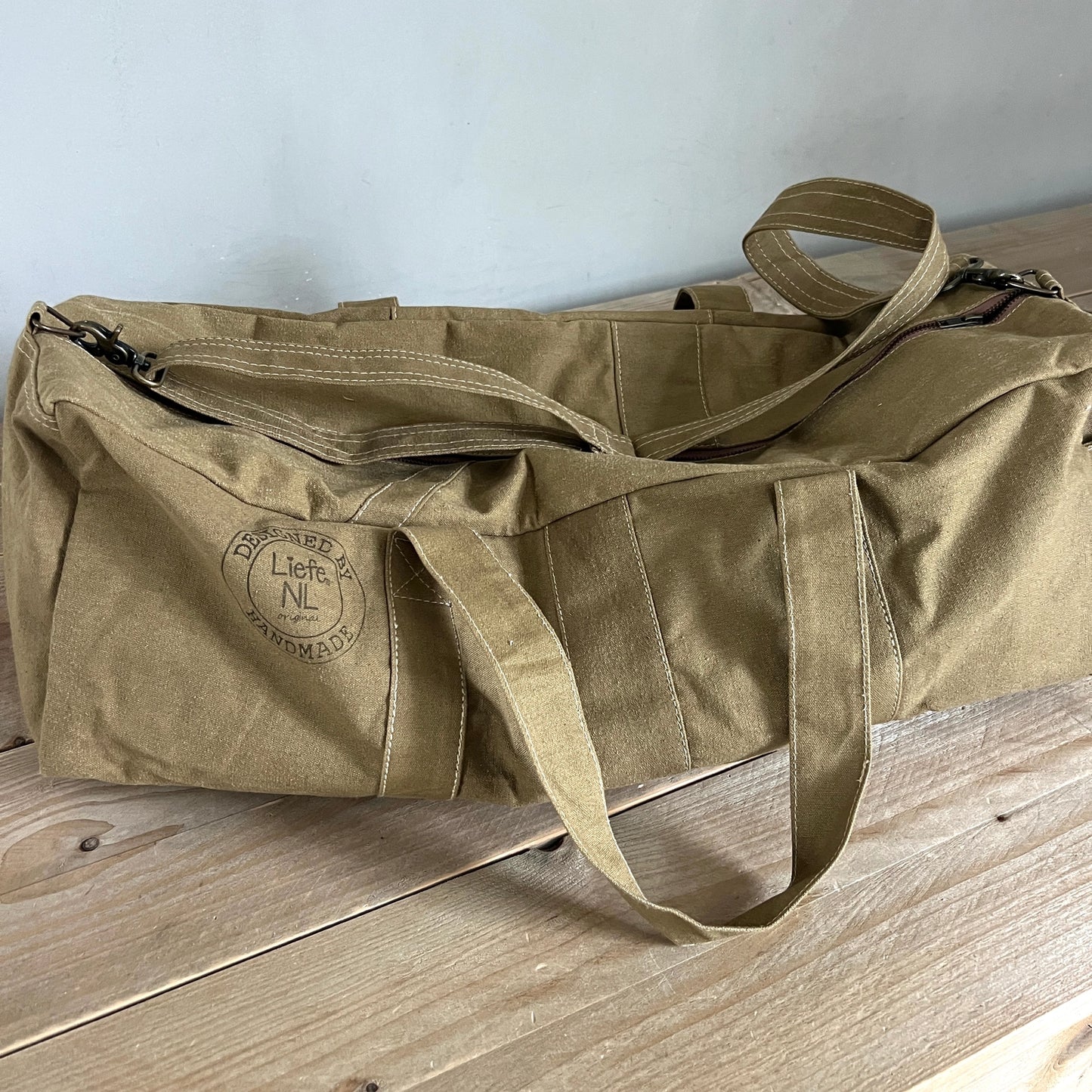 Sac de yoga/sport cœur noir (toile foncée)