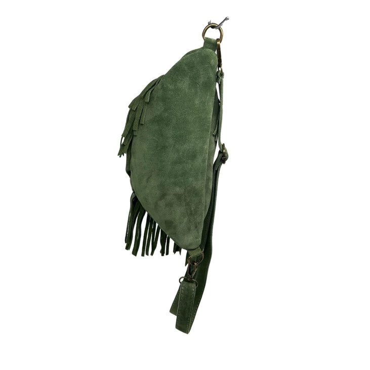 Sac banane cuir Suède Esperanza kaki