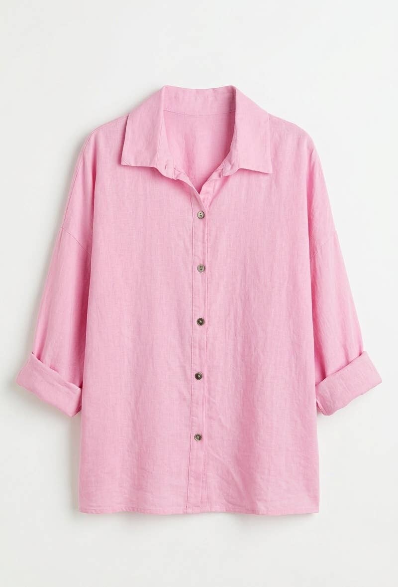 Chemise Oversize en Lin et Viscos @20664_ChLinUni