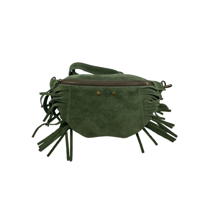 Sac banane cuir Suède Esperanza kaki