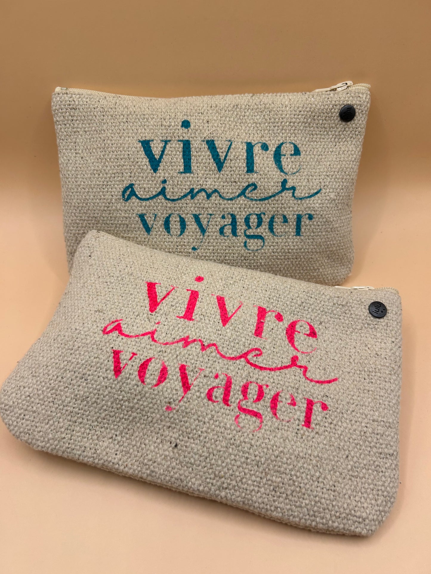 Lulu en Provence pochette nature " vivre aimer voyager " XS