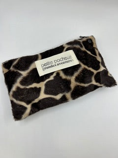 Pochette velours médium girafe