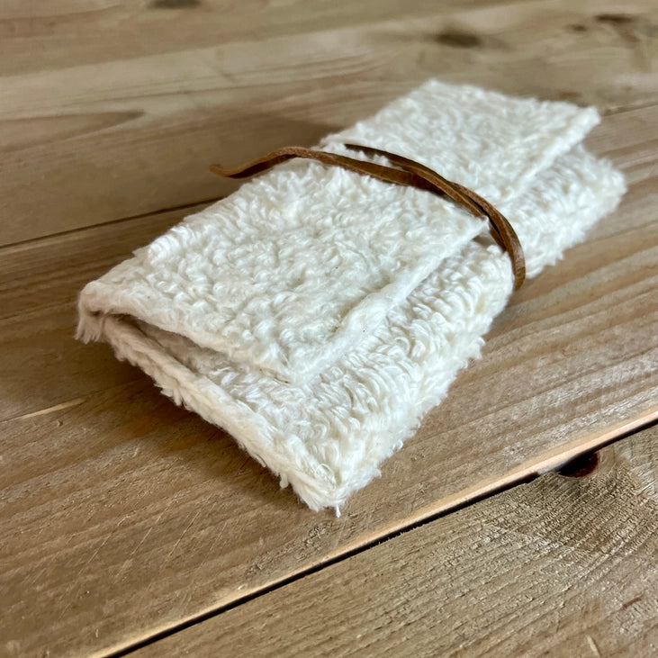Pochette à lunettes de soleil peluche en coton pour l’hiver