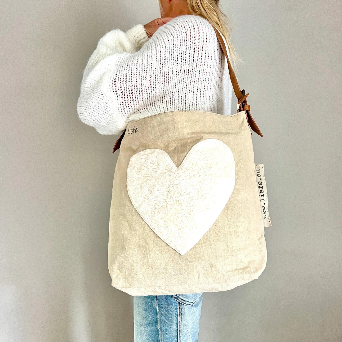 BuckleBag Teddy cœur (vintage clair)
