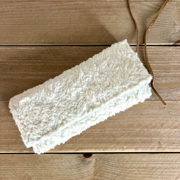Pochette à lunettes de soleil peluche en coton pour l’hiver