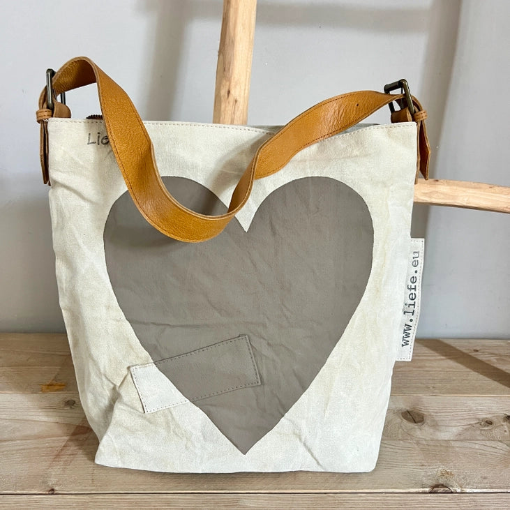 Sac coeur cappuccino (toile)