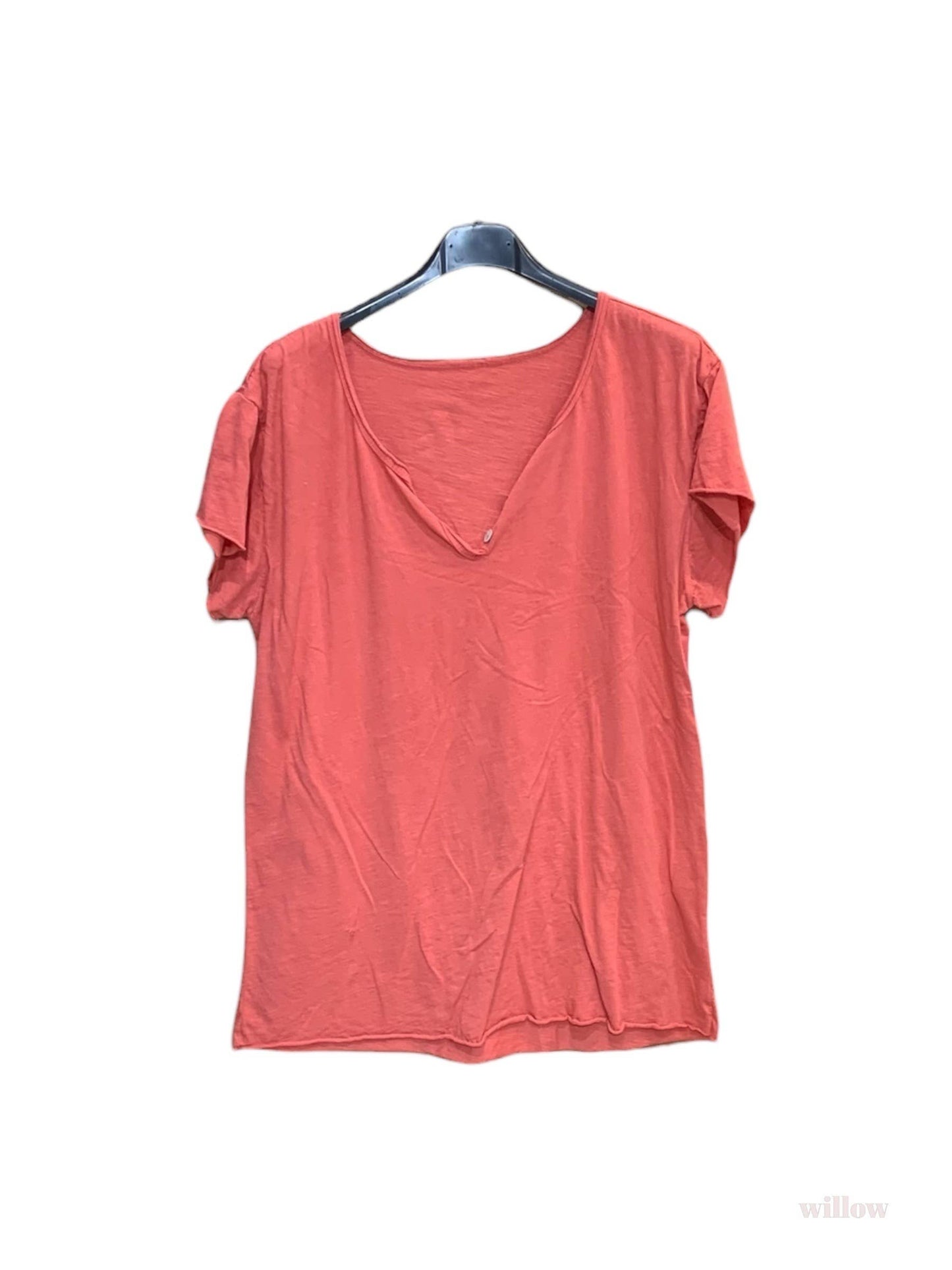 T-shirt uni col tunisien 3 boutons