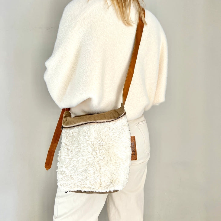 Sac peluche Midi - teddy en coton (toile foncée)