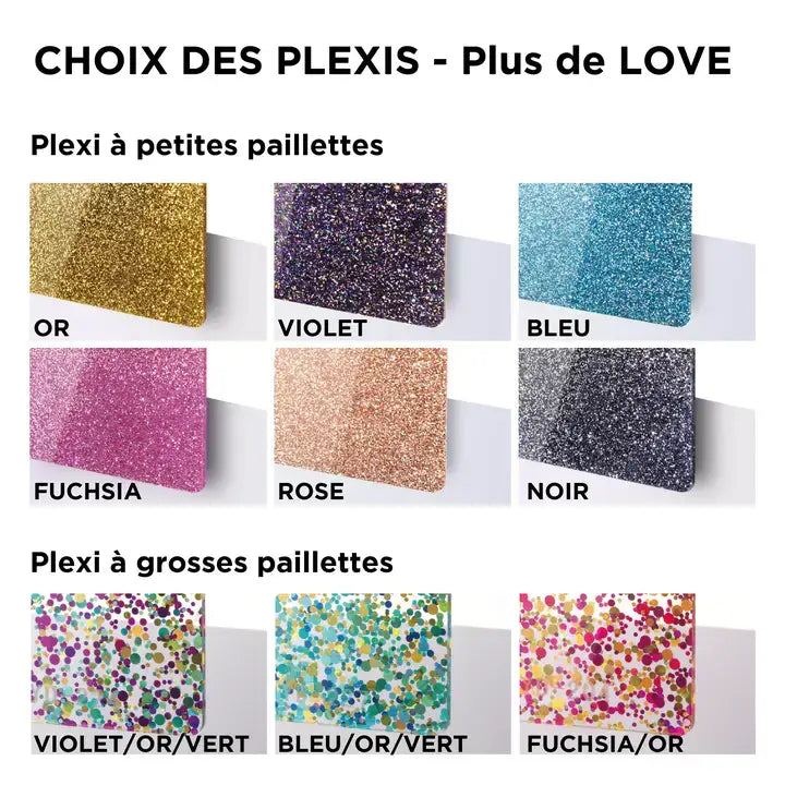ROULE MA POULE Porte-clés à paillettes Plus de Love