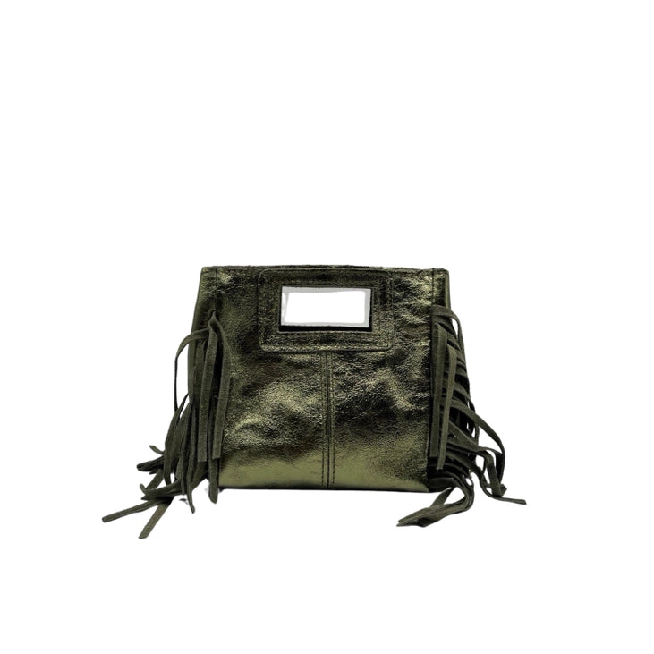 Sac à main cuir Marion small irisé vert