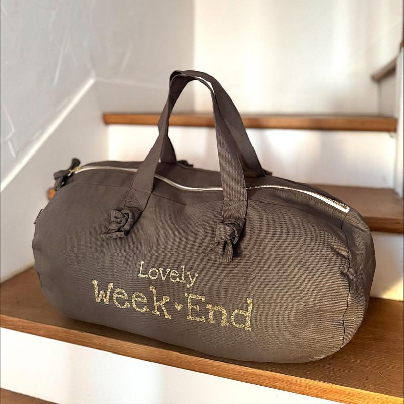 Sac polochon - taupe