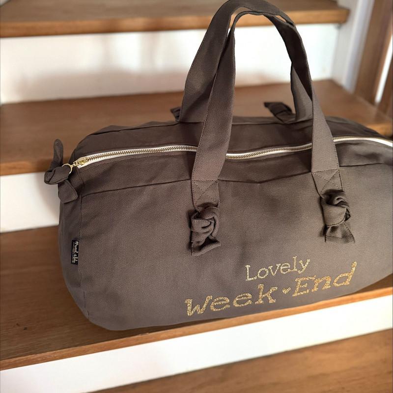 Sac polochon - taupe
