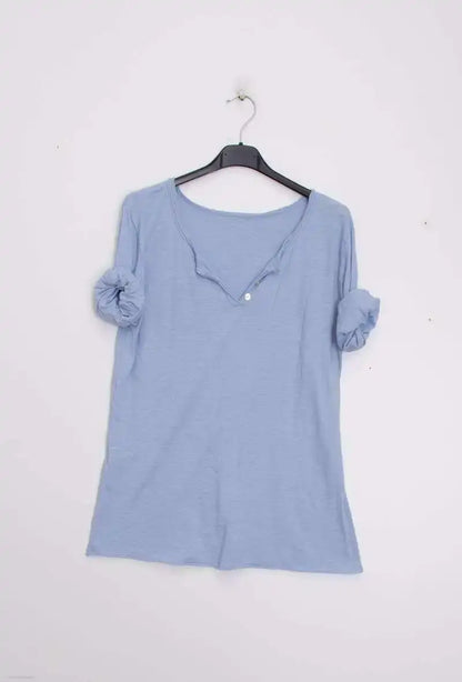 T-Shirt col tunisien manches longues @9925 col tunisien