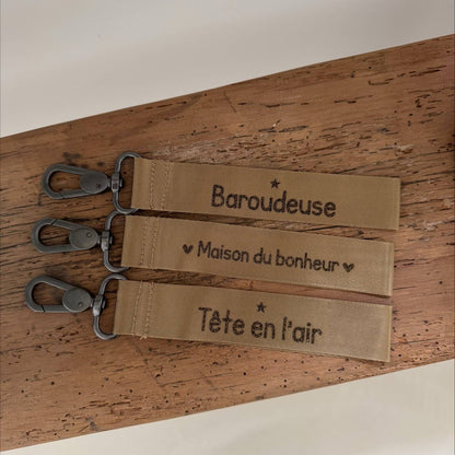 Porte clefs "Maison du Bonheur" bronze