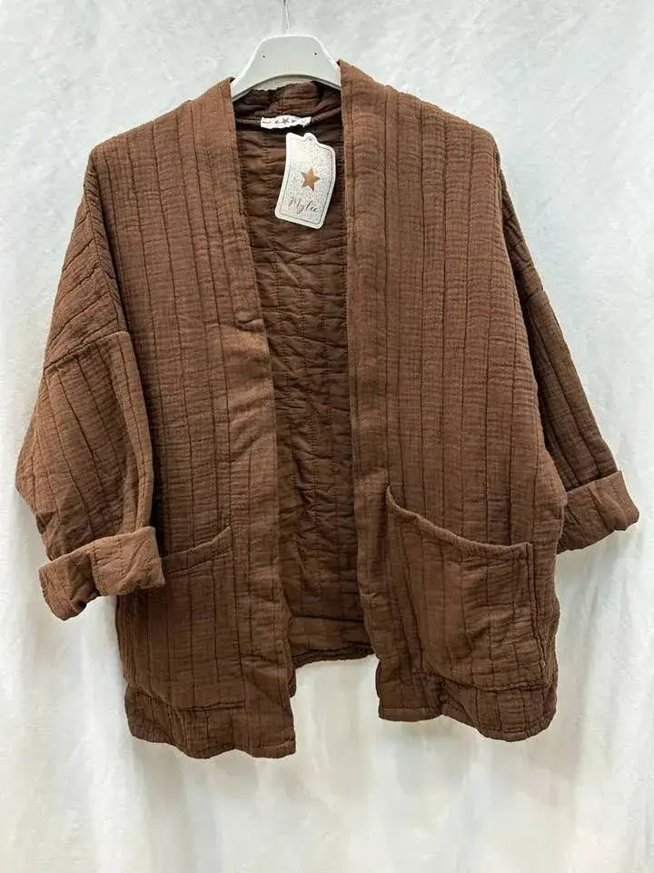 Veste matelassée en gaze de coton @5343_VesMatelasséGaze