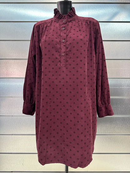 Robe En Velours Imprimé Aux Pois @69098Pois_RVPois