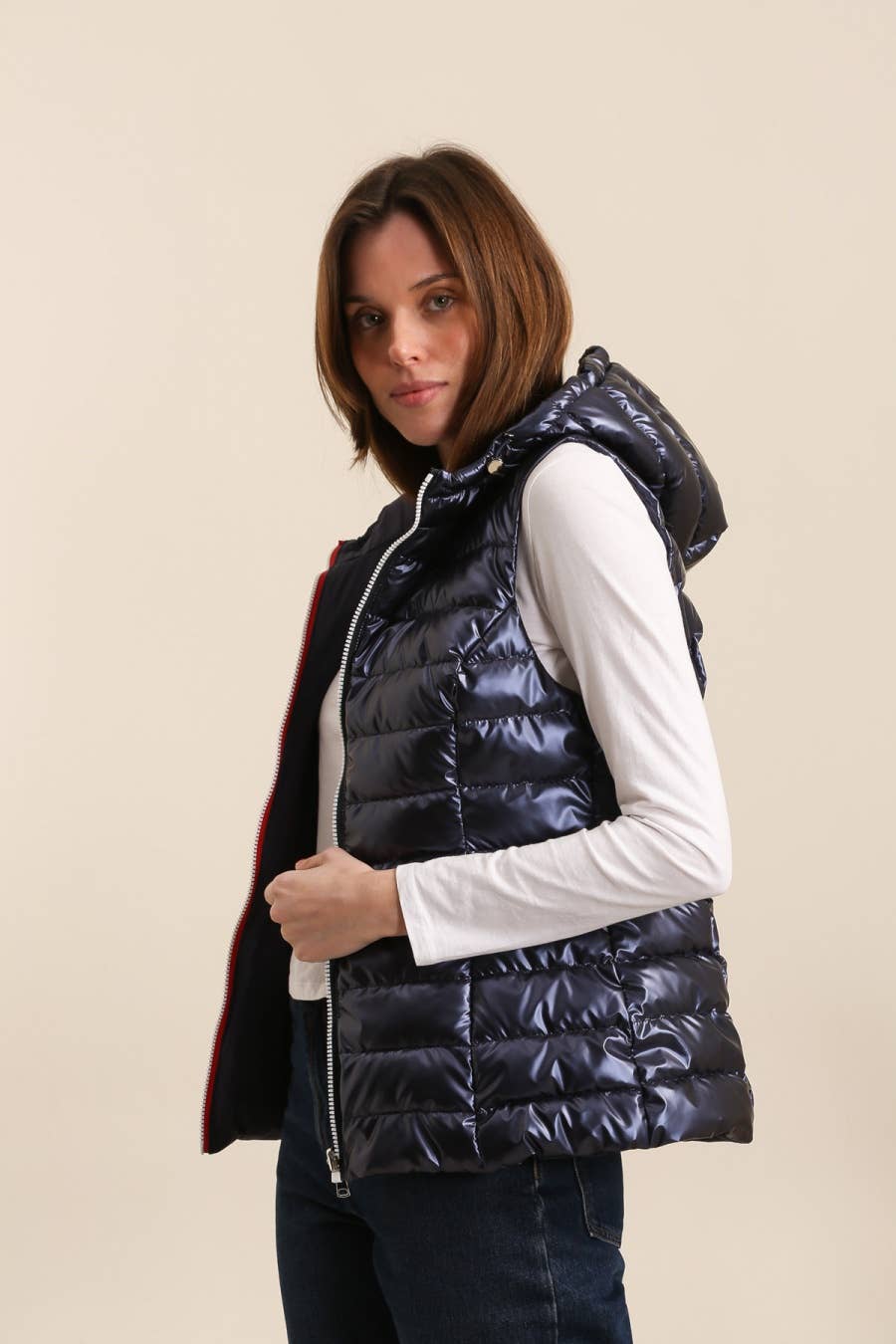 Doudoune réversible imperméable sans manches