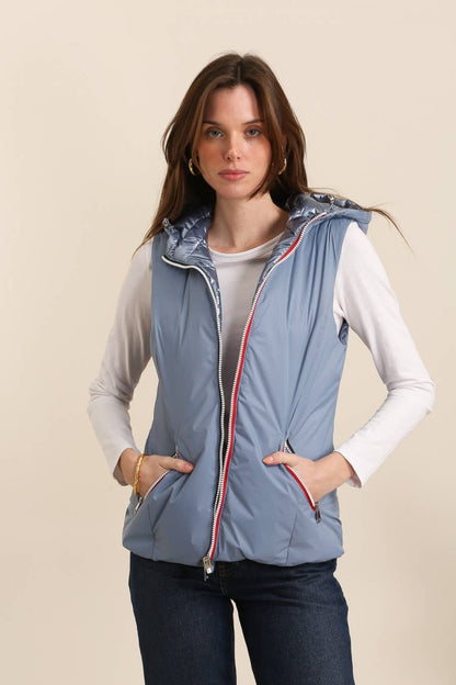 Doudoune réversible imperméable sans manches