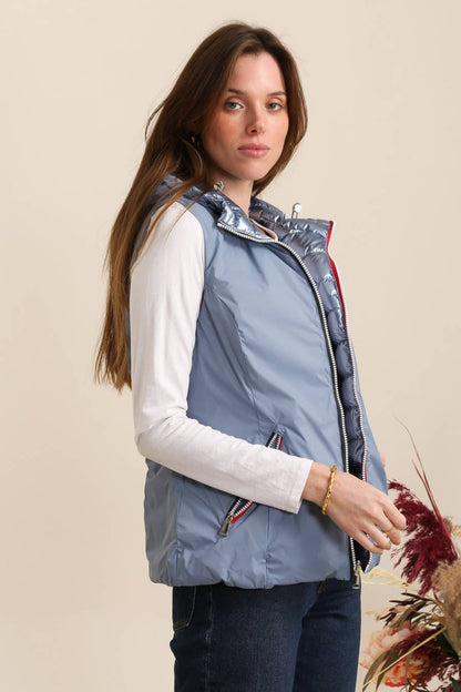 Doudoune réversible imperméable sans manches