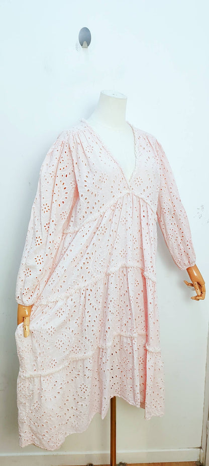 Robe En Broderie Anglaise- 10935