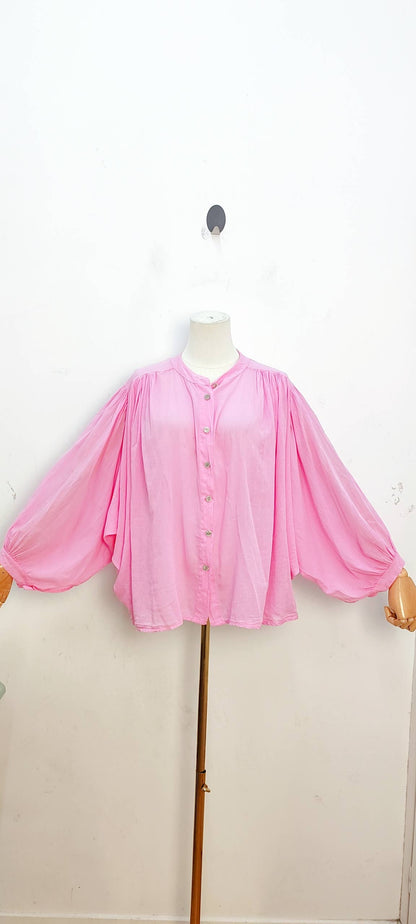 Blouse fluide manches longues ample bohème été