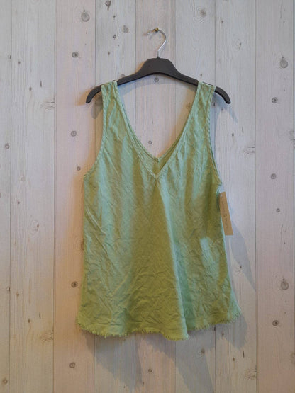 Ref-21591 T-shirt sans manches 100 % lin