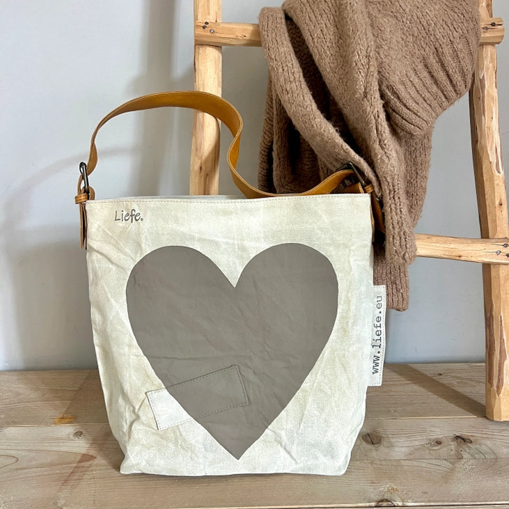 Sac coeur cappuccino (toile)