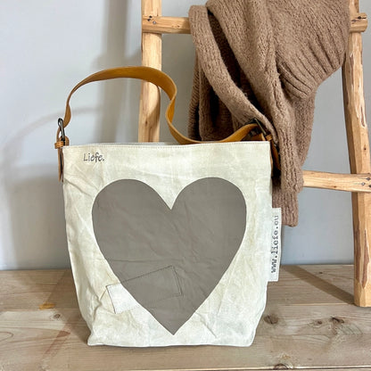 Sac coeur cappuccino (toile)