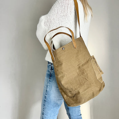 Sac seau vintage (toile foncée)