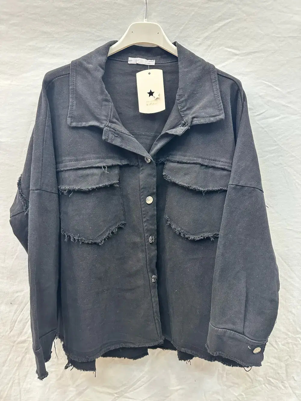 Denim Jacket En Coton Effet Déchirée @4321_VeDenimDechiree