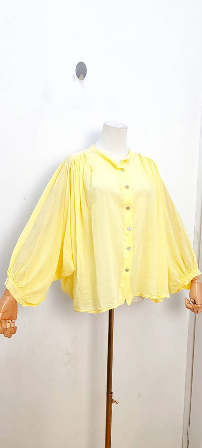 Blouse fluide manches longues ample bohème été