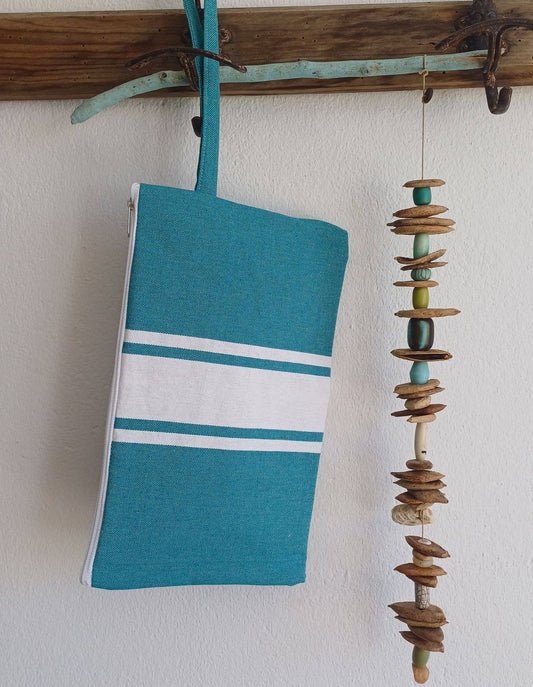 Trousse de plage, de toilette Auténtica bleu paon