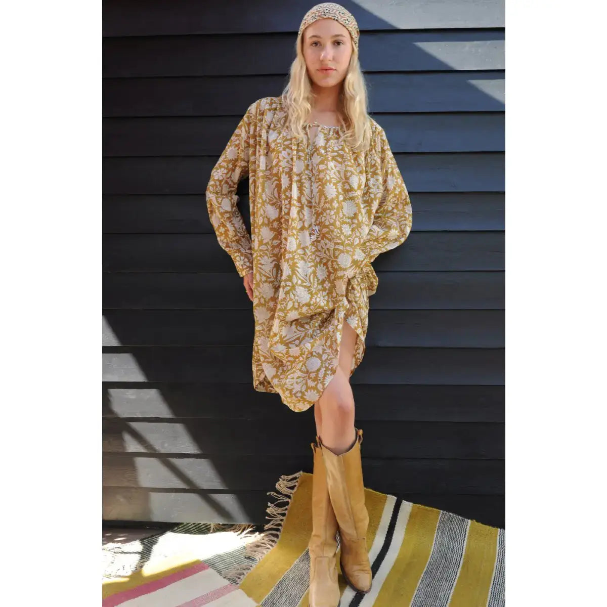 Robe DANA beige doré